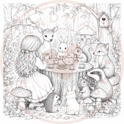 Juffrouw Muis - Coloring Pad - Mushroom Meadow