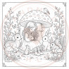 Juffrouw Muis - Coloring Pad - Mushroom Meadow