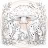 Juffrouw Muis - Coloring Pad - Mushroom Meadow