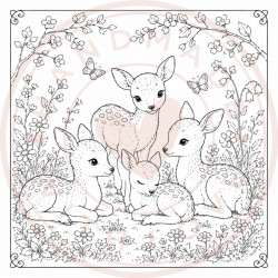Juffrouw Muis - Coloring Pad - Mushroom Meadow