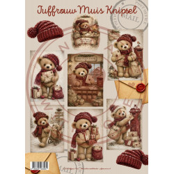 Juffrouw Muis Knipsel - The Christmas Post Bear