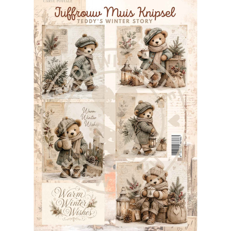 Juffrouw Muis Knipsel - Teddy's Winter Story