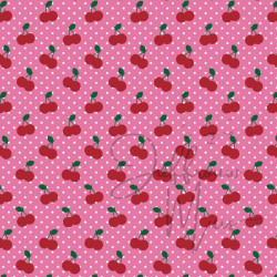 A4 papier (knalrose met rode kers)