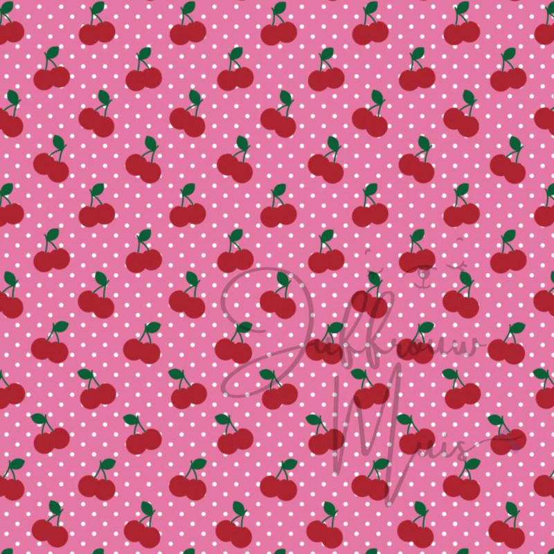 A4 papier (knalrose met rode kers)