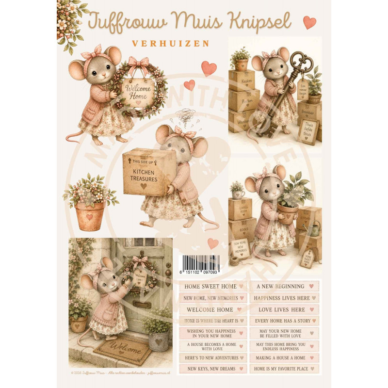 Juffrouw Muis Knipsel - Verhuizen