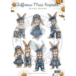 Juffrouw Muis Knipsel - Jeans Bunny