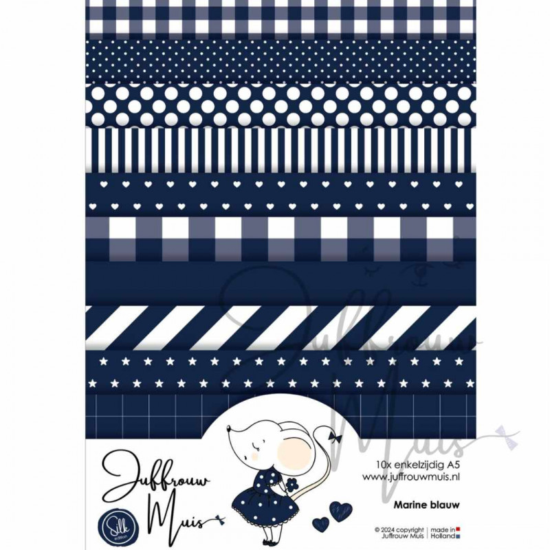 Tiny Cardstock -  A5 - Donkerblauw - Silk Edition