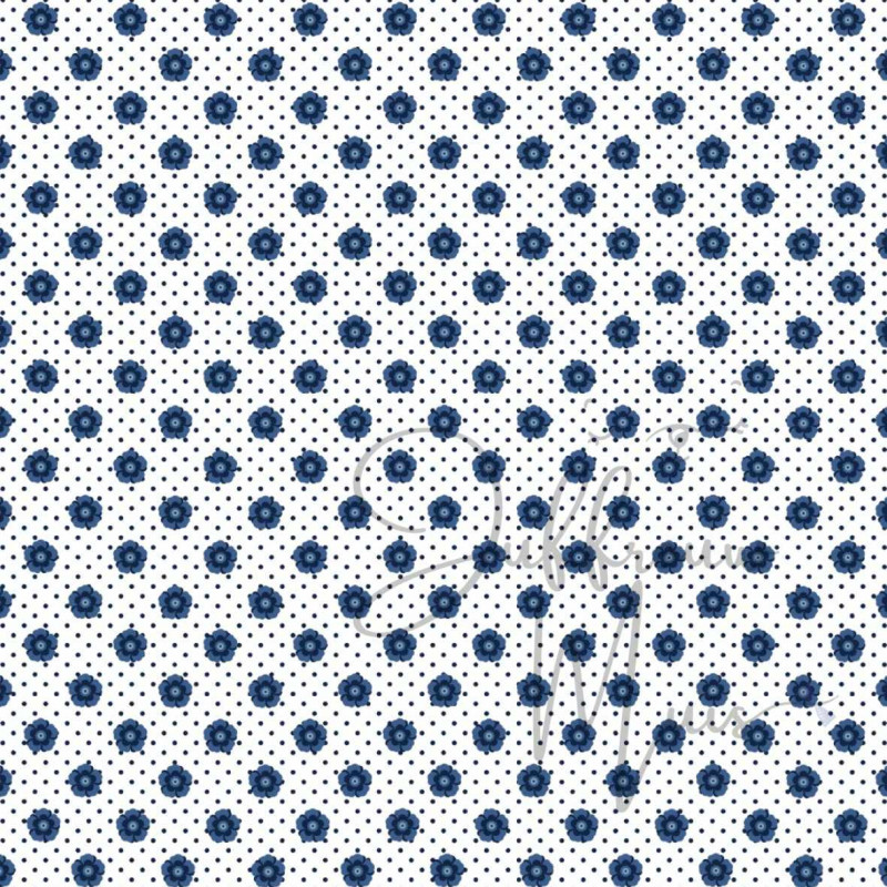 A4 papier (Delfsblauw bloemetje )