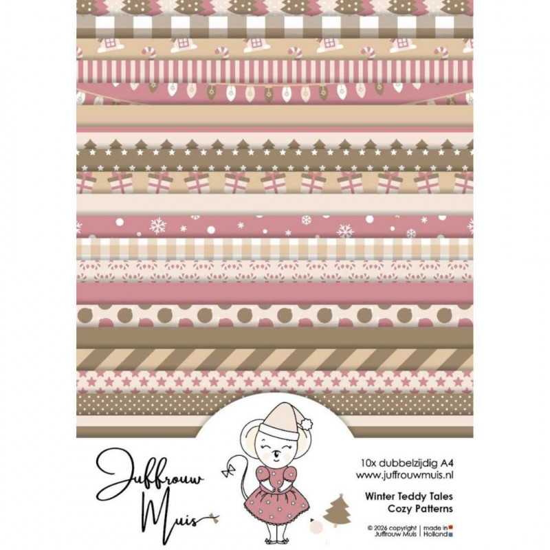 Cardstock -  Winter Teddy Tales Cozy Patterns