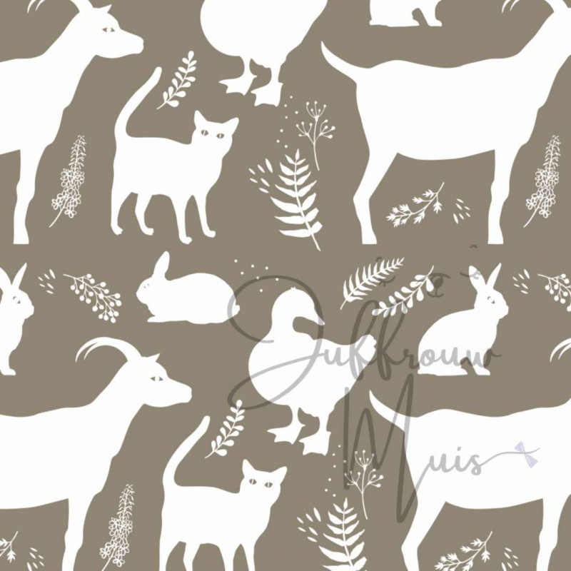 A4 papier (boerderijdieren - taupe)