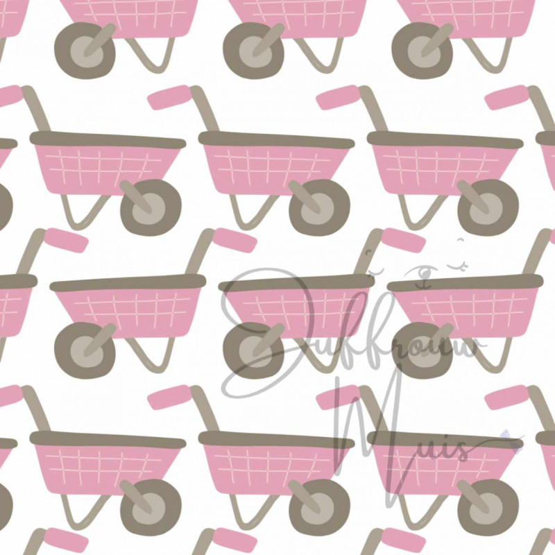 A4 papier (boerderij kruiwagen- rose)
