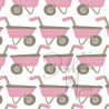 A4 papier (boerderij kruiwagen- rose)