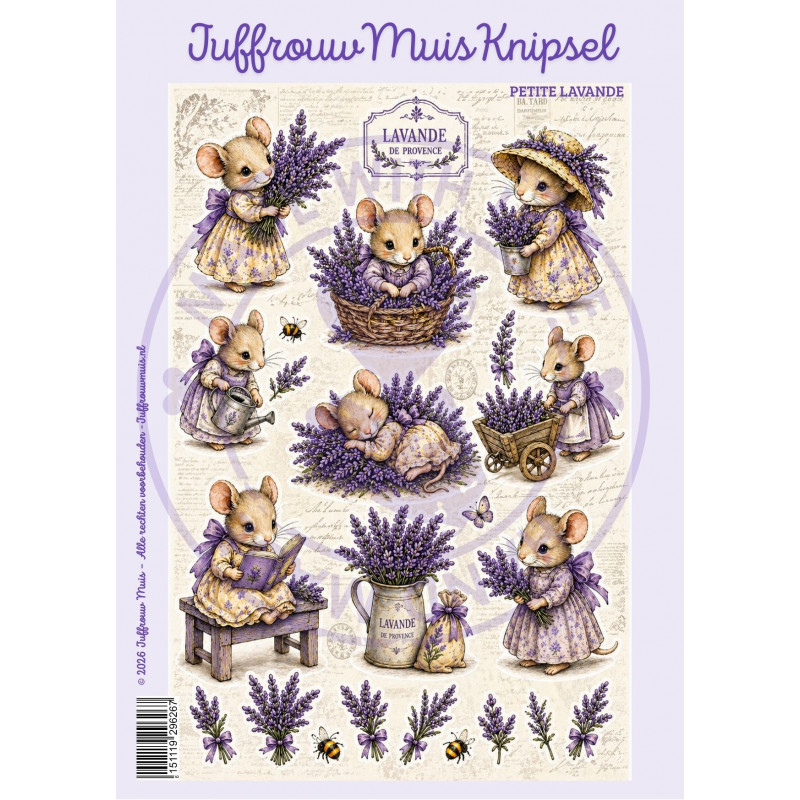 Juffrouw Muis Knipsel - Petite Lavande