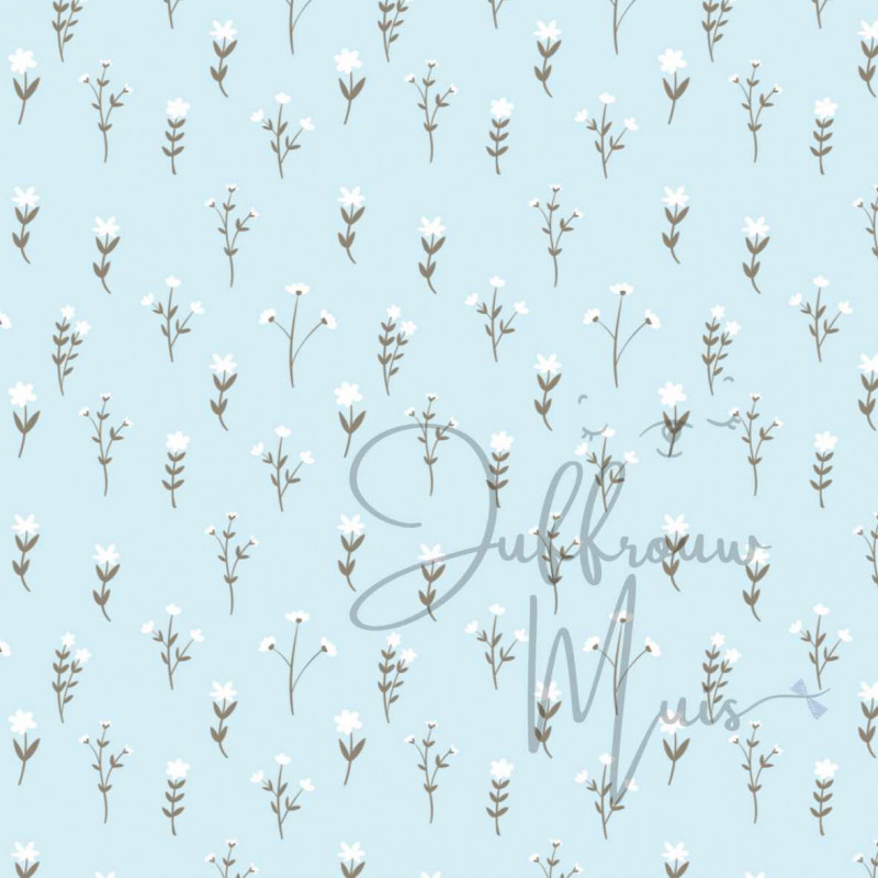 A4 papier (boerderij boeket - babyblauw)