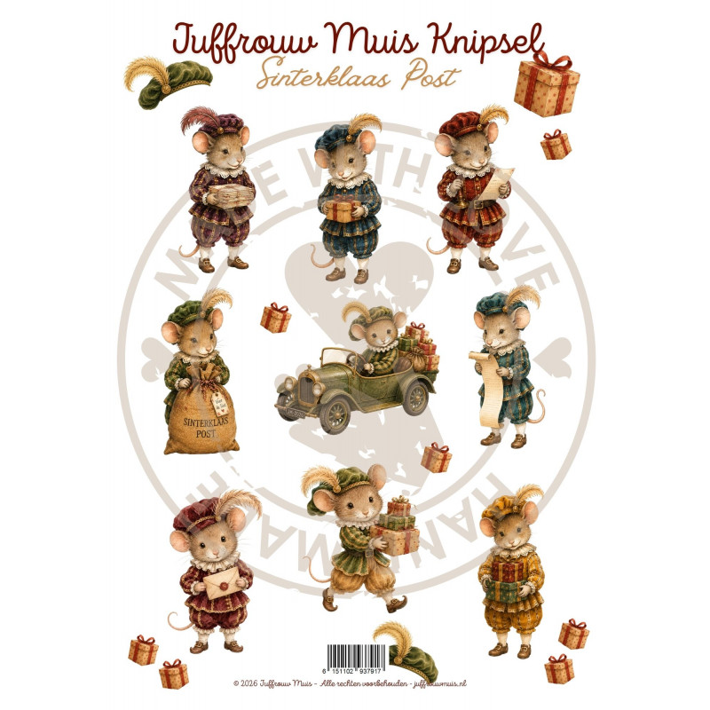 Juffrouw Muis Knipsel - Sinterklaas Post