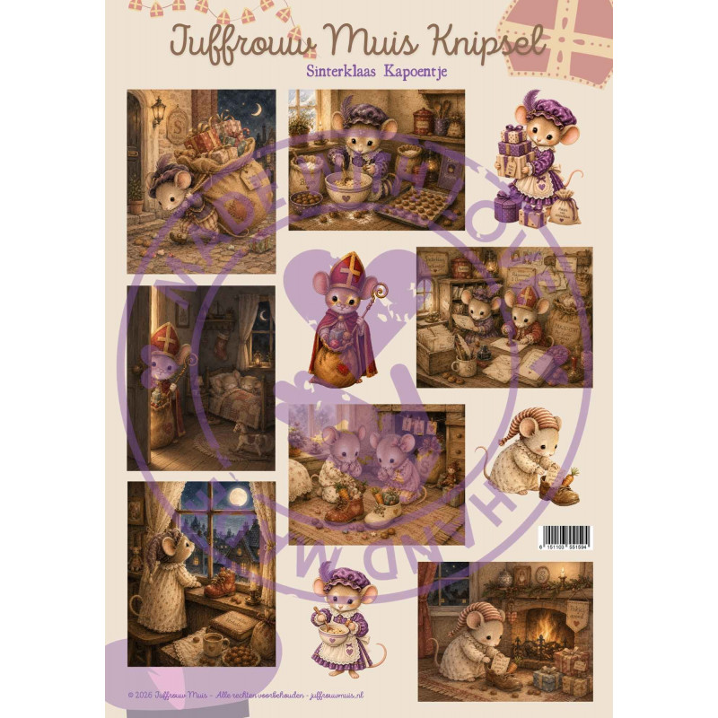 Juffrouw Muis Knipsel - Sinterklaas Kapoentje