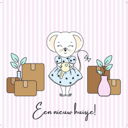 Kaartje Juffrouw Muis (een nieuw huisje)