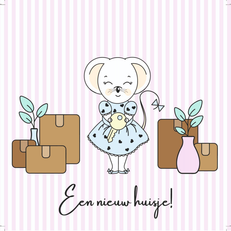 Kaartje Juffrouw Muis (een nieuw huisje)