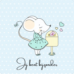 Kaartje Juffrouw Muis (jij bent bijzonder)