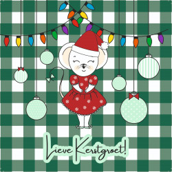 Kaartje Juffrouw Muis kerst (lieve kerstgroet)