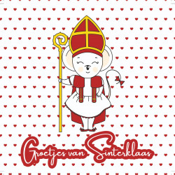 Kaartje Juffrouw Muis Sinterklaas (groetjes van Sinterklaas)